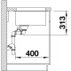 granitový dřez pod pracovní desku Subline 340/160-U bez táhla